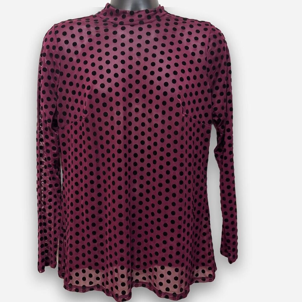 Lane-bryant Women's Burgundy and Red Blouse